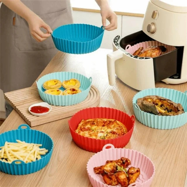 Forma de Silicone flexível Air Fryer/ Forno Uso Doméstico